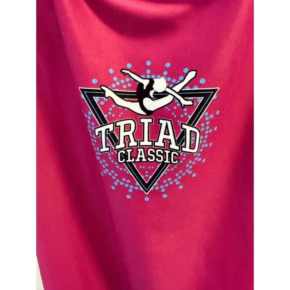 Plum Practicewear Girls‎ Child Large Triad Classic Floral Mesh Back Leotard Pink